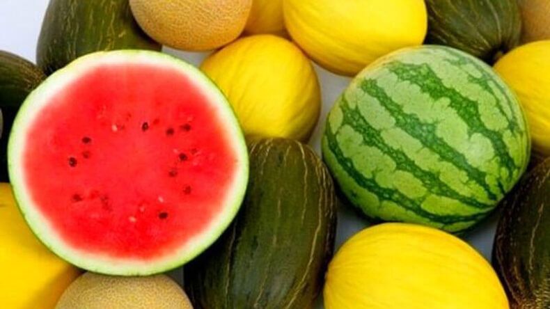 Sandía e melón - bagas perigosas para os diabéticos
